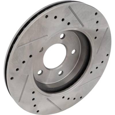 RAREELECTRICAL - New Cross-Drilled Brake Disc Compatible With Ford Mazda Mercury Mariner Base 4 Cyl 2.5L Mariner - Image 2