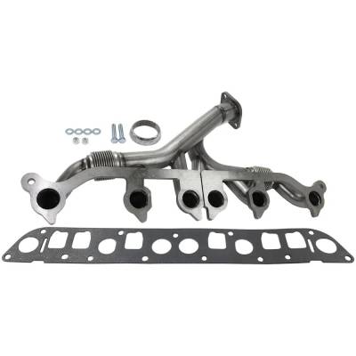 Rareelectrical - New Tubular Exhaust Manifold Compatible With Jeep Grand Cherokee Base 6 Cyl 4.0L Wrangler Sport 6 - Image 2