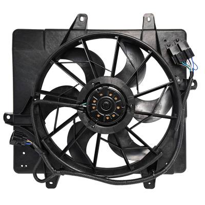 Rareelectrical - New Engine Cooling Fan Assembly Compatible With 2006-2010 Chrysler Pt Cruiser 2.4L L4 Dohc Naturally - Image 2