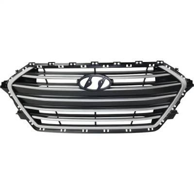 Rareelectrical - New Painted Silver Grille Assembly Compatible With Hyundai Elantra Le 4 Cyl 2.0L Elantra Gl Se 4 Cyl - Image 1