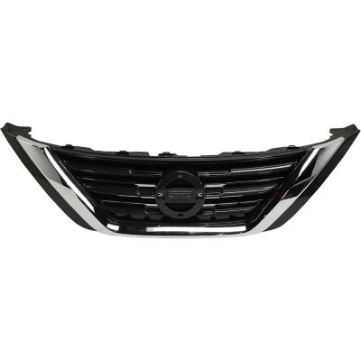 New Chrome Shell Grille Assembly Compatible With Nissan Altima Base 4 Cyl 2.5L Altima S 4 Cyl 2.5L