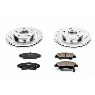New Cross-Drilled Brake Disc And Pad Kit Compatible With Acura Honda Rsx Base 4 Cyl 2.0L Civic Si 4