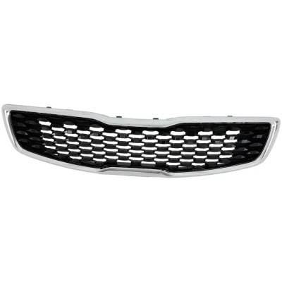 New Black Grille Assembly Compatible With Kia Forte S 4 Cyl 2.0L Forte Lx 4 Cyl 2.0L Forte Ex 4 Cyl