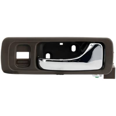 Right Front Interior Door Handle Compatible With 1996-2004 Acura Rl Taupe Bezel With Chrome Lever