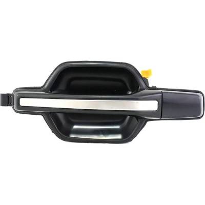 Left Rear Exterior Door Handle Compatible With 2001-2006 Mitsubishi Montero Smooth Black Without Key