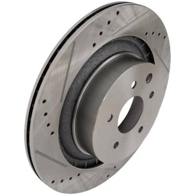 RAREELECTRICAL - New Cross-Drilled And Slotted Brake Disc Compatible With Infiniti Nissan Q60 Sport 6 Cyl 3.7L 370Z - Image 3