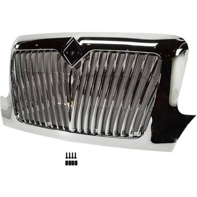 Rareelectrical - New Vertical Bar Grille Assembly Compatible With International 4400 Base 4 Cyl 8.5L 4300 Base 6 Cyl - Image 3