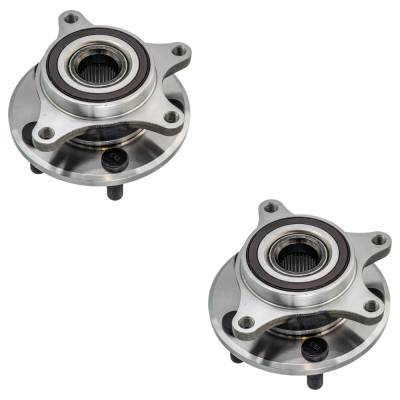 Pair Of Front Hub Bearing Assembly Compatible With 2017-2021 Honda Civic 5-Lug Abs 513421 Bolt-On