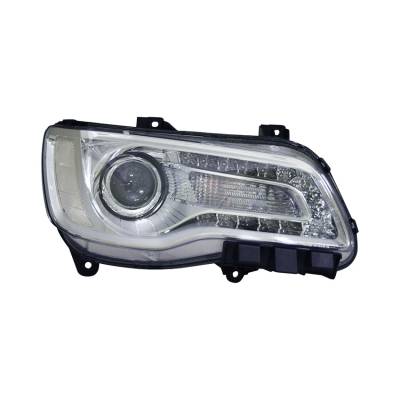 Right Passenger Side Halogen Headlight Assembly Compatible With 2015 2016 2017 Chrysler 300 300C 300