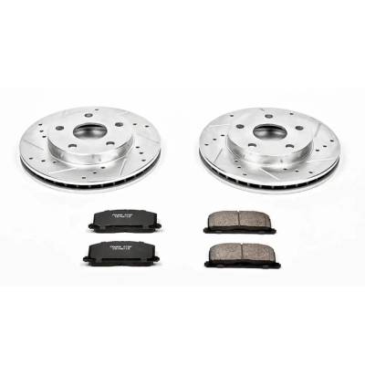 Rareelectrical - New Cross-Drilled Brake Disc And Pad Kit Compatible With Toyota Mr2 Base 4 Cyl 2.2L By P15k815 - Image 2