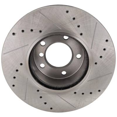 RAREELECTRICAL - New Cross-Drilled Brake Disc Compatible With Bmw 328D Xdrive Base 4 Cyl 2.0L 328I Base 4 Cyl 2.0L - Image 4