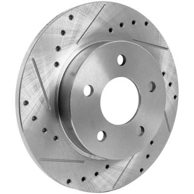 RAREELECTRICAL - New Cross-Drilled Brake Disc Compatible With Chevrolet Pontiac Saturn Aura Green Line 4 Cyl 2.4L Hhr - Image 2