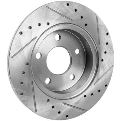 RAREELECTRICAL - New Cross-Drilled Brake Disc Compatible With Chevrolet Pontiac Saturn Aura Green Line 4 Cyl 2.4L Hhr - Image 5