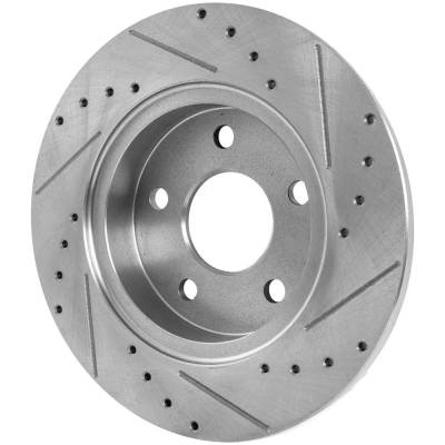 RAREELECTRICAL - New Cross-Drilled Brake Disc Compatible With Chevrolet Pontiac Saturn Malibu Ls 6 Cyl 3.5L G5 Gt 4 - Image 6