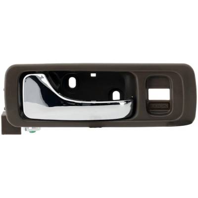 Front Driver Side Interior Door Handle Compatible With 1996-2004 Acura Rl Taupe Bezel With Chrome