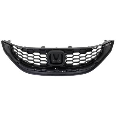 Rareelectrical - Textured Black Grille Assembly Compatible With Honda Civic Hf 4 Cyl 1.8L Civic Lx 4 Cyl 1.8L - Image 1