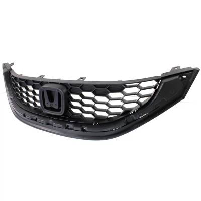 Rareelectrical - Textured Black Grille Assembly Compatible With Honda Civic Hf 4 Cyl 1.8L Civic Lx 4 Cyl 1.8L - Image 2