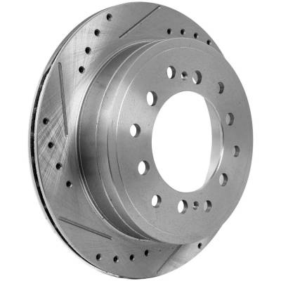 Rareelectrical - Cross-Drilled And Slotted Brake Disc Compatible With Lexus Toyota Fj Cruiser Base 6 Cyl 4.0L 4Runner - Image 2