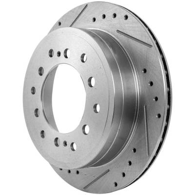 Rareelectrical - Cross-Drilled And Slotted Brake Disc Compatible With Lexus Toyota Fj Cruiser Base 6 Cyl 4.0L 4Runner - Image 3