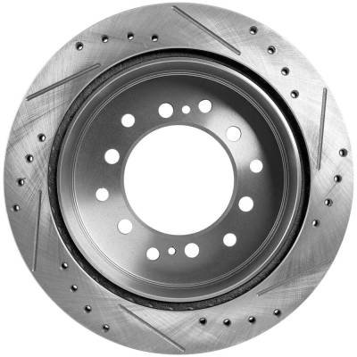 Rareelectrical - Cross-Drilled And Slotted Brake Disc Compatible With Lexus Toyota Fj Cruiser Base 6 Cyl 4.0L 4Runner - Image 4