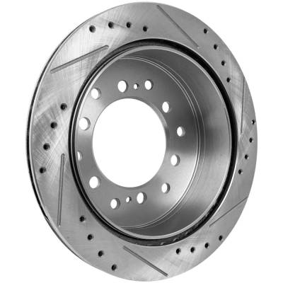 Rareelectrical - Cross-Drilled And Slotted Brake Disc Compatible With Lexus Toyota Fj Cruiser Base 6 Cyl 4.0L 4Runner - Image 5