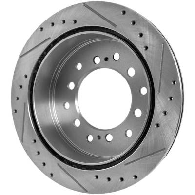 Rareelectrical - Cross-Drilled And Slotted Brake Disc Compatible With Lexus Toyota Fj Cruiser Base 6 Cyl 4.0L 4Runner - Image 6