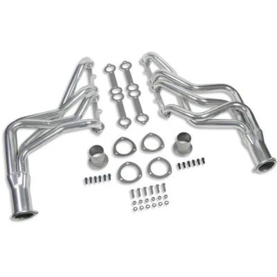 New Silver Ceramic Headers Compatible With Pontiac Acadian Base 8 Cyl 6.5L Gto Base 8 Cyl 6.6L