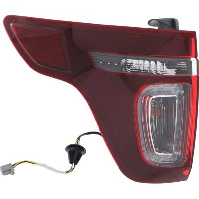 Halogen Tail Light Assembly Left Driver Side Compatible With 2011-2015 Ford Explorer Base Xlt