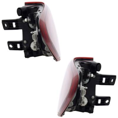 Rareelectrical - New Pair Of Tail Lights Compatible With Honda Odyssey Black - Image 4