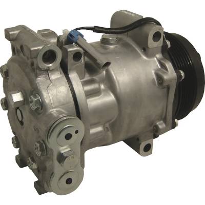 New 6-Groove Pulley A/C Compressor Compatible With Gmc Sierra 1500 Ht 6 Cyl 4.3L Jimmy Sl 6 Cyl 4.3L