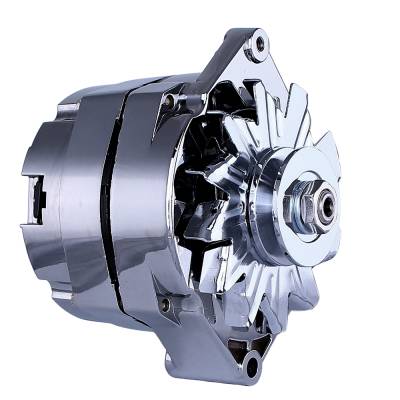 Rareelectrical - New Chrome Chevy 1-Wire Or 3-Wire Alternator Compatible With - Image 1