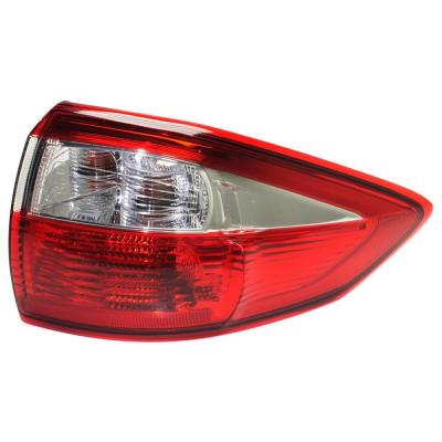 Halogen Tail Light Assembly Passenger Side Outer Compatible With 2013-2016 Ford C-Max Hybrid Sel