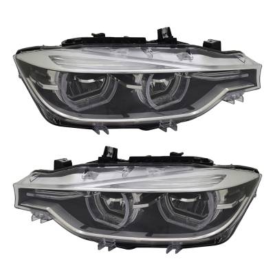 Rareelectrical - New Pair Of Headlights Compatible With Bmw 320I 328D 328I 330I 340I Xdrive Sedan Wagon 2016-2018 By - Image 1