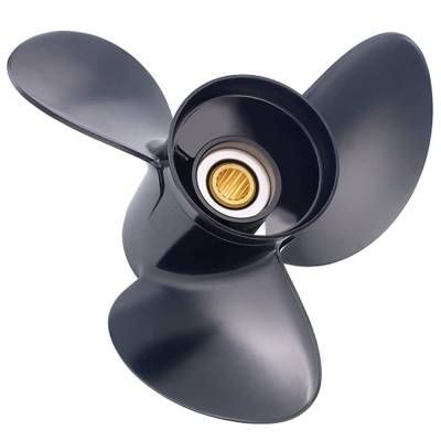Rareelectrical - New Aluminum Propeller Compatible With Johnson/Evinrude 2 Cyl 2 Stroke 14 Spline 20 For Years - Image 1