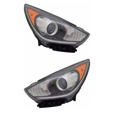 New Pair Of Halogen Headlights Compatible With Kia Niro Ex Premium Sport Utility 4 Door 1.6L 2017