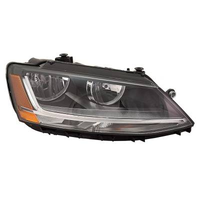 New Right Halogen Headlight Compatible With Volkswagen Jetta Tdi Se Sedan 4 Door 2.0L 2015 By Part