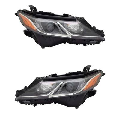 Rareelectrical - New Pair Of Led Headlights Compatible With Toyota Camry Hybrid Le Sedan 4 Door 2.5L 2018 By Part - Image 2