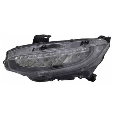 New Left Led Headlight Compatible With Honda Civic Sport Touring Hatchback 4 Door 1.5L 2018 2019 By