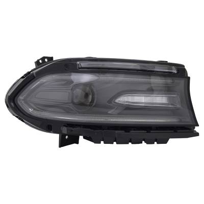 Rareelectrical - New Right Headlight Compatible With Dodge Charger Pursuit Gt Sxt R T Pursuit 2018 2019 2020 2021 By - Image 1