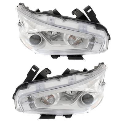 Rareelectrical - New Pair Of Headlights Compatible With Nissan Murano Sl Sport Utility 4-Door 2017 By Part Numbers - Image 2