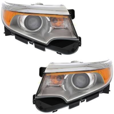 Rareelectrical - New Pair Of Headlights Compatible With Ford Edge Limited Se Sel Sport Utility 2011-2014 By Part - Image 3