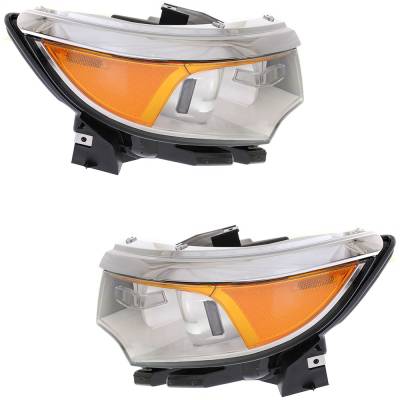 Rareelectrical - New Pair Of Headlights Compatible With Ford Edge Limited Se Sel Sport Utility 2011-2014 By Part - Image 4