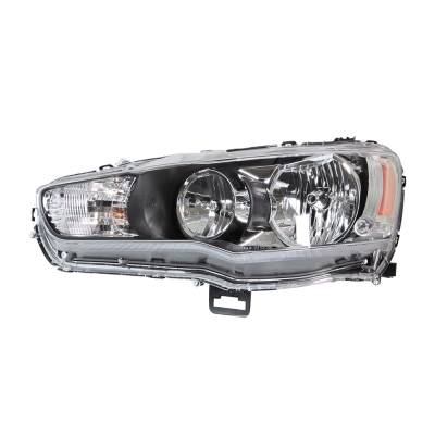 Rareelectrical - New Left Side Headlights Compatible With Mitsubishi Lancer Evolution Mr 2009 2010 2011 2012 2013 - Image 1