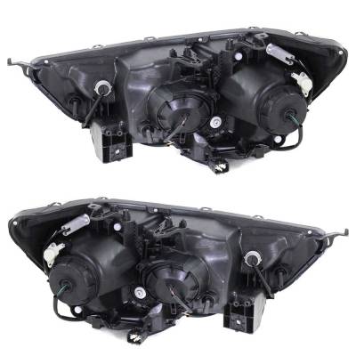 Rareelectrical - New Pair Of Headlights Compatible With Mitsubishi Outlander Sport Es 2011 2012 2013 2014 2015 2016 - Image 2