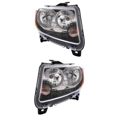 Rareelectrical - New Pair Headlights Compatible With Jeep Compass 75Th Anniversary Sport Utility 4 Door 2.4L 2013 - Image 3