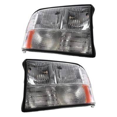 Rareelectrical - New Pair Of Headlights Compatible With Gmc Sonoma Sl Sls Crew Cab Pickup 2004 By Part Numbers - Image 4