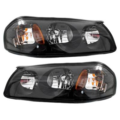 Rareelectrical - New Pair Of Headlights Compatible With Chevrolet Impala Base Sedan 2000 2001 2002 2003 2004 By Part - Image 1