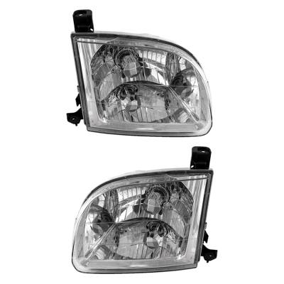 New Pair Of Headlights Compatible With Toyota Tundra Sr5 Standard Pickup 2000 2001 2002 2003 2004 By