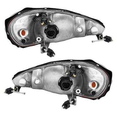 Rareelectrical - New Pair Of Headlights Compatible With Pontiac Grand Am Gt Coupe Sedan 1999 2000 2001 2002 2003 2004 - Image 2