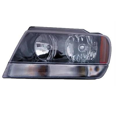 New Left Headlight Compatible With Jeep Grand Cherokee Sport 4.0L 2002 By Part Number Ch2502138